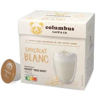 Columbus - Horká bílá čokoláda - Počet kapslí pro Dolce Gusto: 12