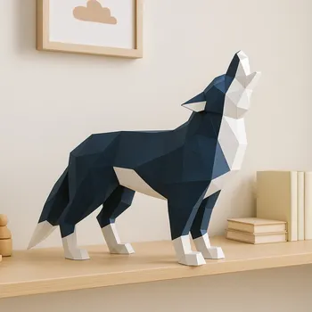 3D puzzle Vlk – papírový model a 3D skládačka PaperTime