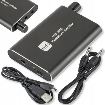 Hi-Fi komponenty Sluchátkový zesilovač HiFi DAC AUX Jack 16-300Ω