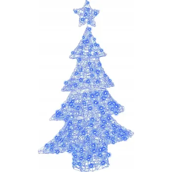 Vánoční dekorace Vánoční stromek se 100 LED diodami Modrý 120 cm Akryl