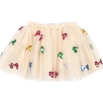 Dámská sukně Dětská sukně Konges Sløjd YVONNE SKIRT béžová barva, mini, áčková, KS104047 KS104047.9BYA 01X, vel. 134-140