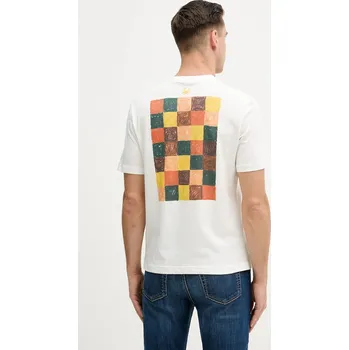 Bavlněné tričko United Colors of Benetton 3MI5U10BD béžová 01X, vel. XL