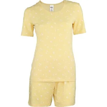 Dámské pyžamo Pleas Dámské krátké pyžamo světle žlutá L (183738-607-042)