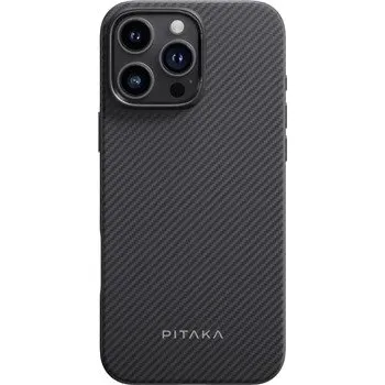 Pouzdro na mobilní telefon Pitaka Aramid UltraGuard Case aramidový kryt s podporou MagSafe pro Apple iPhone 16 Pro černý