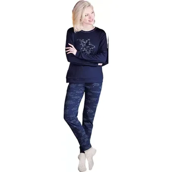 Dámské pyžamo Dámské bavlněné pyžamo SiéLei M12 navy velikost S