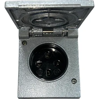 vypínač a zásuvka Zásuvka jednonásobná kovová ABB 5515-6790, IP44, 380 V - šedá