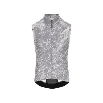 Cyklistická vesta Q36.5 Cyklistická vesta Gregarius Hybrid Alpi Camo vest podzim, ZIMA Modrá M Pánské