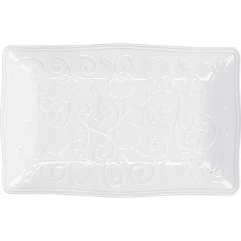 Servírovací tác Porcellana Bianca Florentina P003800420 bílý 20x12 cm