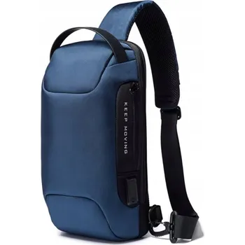 Taška přes rameno s USB nabíjením Issac - Modrá KP-36231