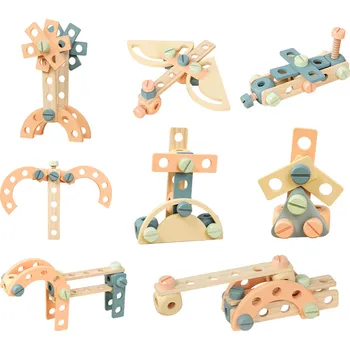 ostatní stavebnice Aga4Kids DS5664 dřevěná stavebnice 66 dílů