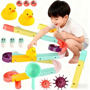 Hračka pro nejmenší Hra Hračka Do Vany Dráha se Skluzavkou Kachna Sada 44 Dílů