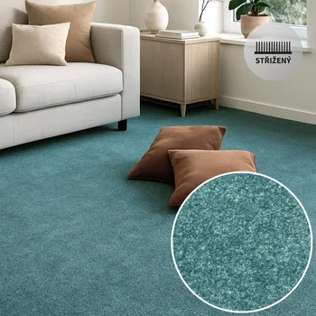 Koberec Koberec metráž SWINDON tyrkysová duotex 72 Označení šíře role: 4 m