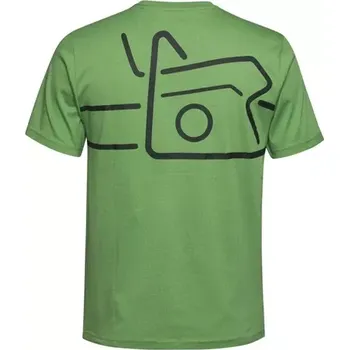 Pánské tričko Tričko CHAINSAW BACK STIHL (042130135) (Unisex tričko v zelené barvě v regular fit střihu. Na hrudi je malý potisk loga STIHL a na zádech velká ikona pily.)