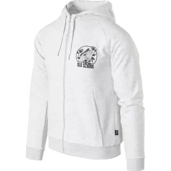 Pánská mikina Helikon-Tex mikina OLD SCHOOL se zipem a kapucí SVĚTLE ŠEDÁ MELANŽ