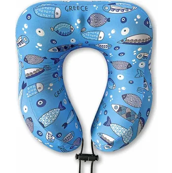 Cestovní polštářek ATP – Cestovní polštář Ryby, modrý