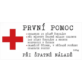 Čokoláda Dárková mléčná čokoláda 100 g - První pomoc