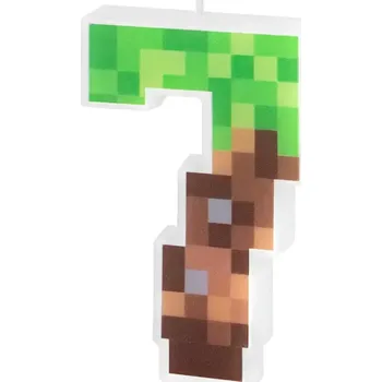 Dortová svíčka Dortová svíčka číslice Minecraft 7