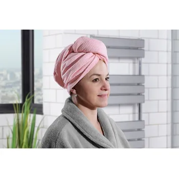 Rychleschnoucí turban na vlasy NERA růžový
