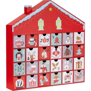 Vánoční dekorace Springos CA1508 adventní kalendář 39 x 40 cm