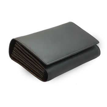 Peněženka Arwel Kožená číšnická peněženka s kapsami na kreditní karty - česká výroba; černá