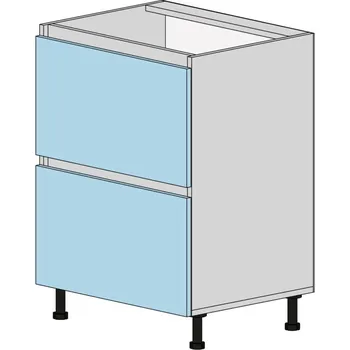 Kuchyňská linka Slevadoma Spodní skříňka NS-60-2NA Barva dvířek: bílá, Barva korpusu: šedá