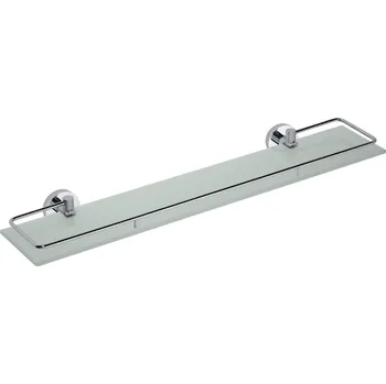 Drátěná police OMEGA: Polička, 600 mm, s výklopnou hrazdou, sklo