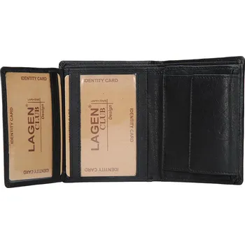 Peněženka Lagen Pánská kožená peněženka V-22 černá