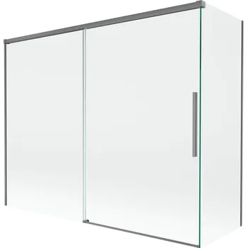 Vanová zástěna Mexen Rox 2dílná posuvná vanová zástěna 190 + 90 x 150 cm, průhledná, stříbrná - 8C9-190-090-95-00