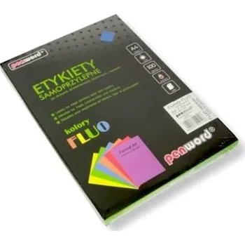 Speciální papír Samolepicí etikety A4, fluorescenční modré, 100 listů