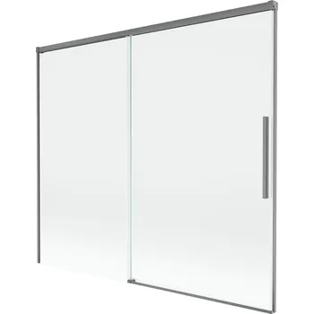 Vanová zástěna Mexen Rox 2dílná posuvná vanová zástěna 180 x 150 cm, průhledná, stříbrná - 8C9-180-001-95-00