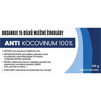 Čokoláda Dárková mléčná čokoláda 100 g - Anti kocovinum