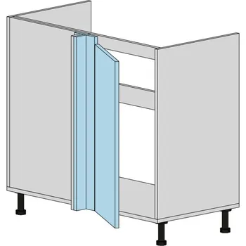 Kuchyňská linka Slevadoma Spodní skříňka NS-U2-NM Barva dvířek: beton, Barva korpusu: bílá