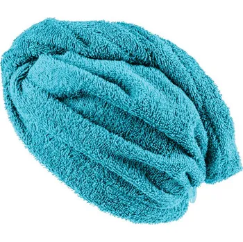 deka XPOSE® Froté turban na vlasy VERONA - azurový 30x75 cm, Froté + Prodloužená možnost vrácení zboží do 50 dnů