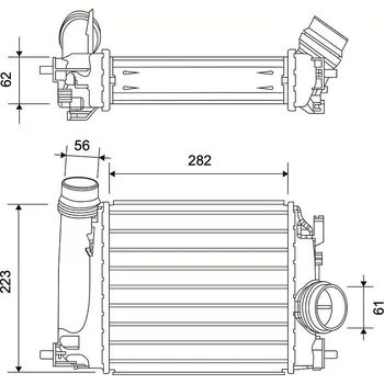 Chladič motoru Chladič turba VALEO 822941
