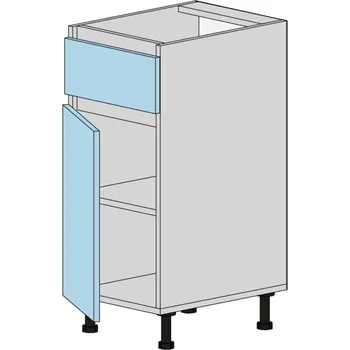 Kuchyňská skříňka Slevadoma Spodní skříňka NS-35-1NA Barva dvířek: bílá, Barva korpusu: wenge