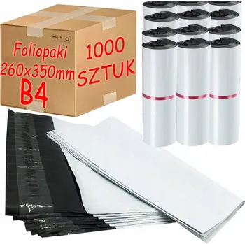 Obálka Plastové Obálky 260x350 mm B4 Bílé - 1000 ks