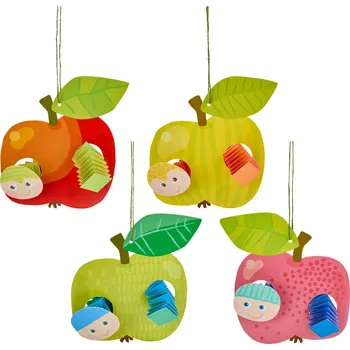 omalovánky Haba Kreativní sada První skládací jablko s červíkem