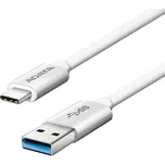 ADATA USB 3.1/USB-C, 1m, hliníkový (ACA3AL-100CM-CSV) bílý