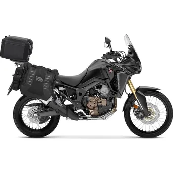 Motodoplněk SHAD Kompletná sada sedlových brašní TERRA TR40 adventure a hliníkového vrchného kufra SHAD TERRA BLACK 48L vrátane montážnej sady SHAD HONDA CRF 1000 Africa Twin