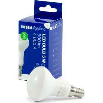 Žárovka TESLA lighting Tesla - LED žárovka Reflektor R50, E14, 4,8W, 230V, 470lm, 25 000h, 4000K denní bílá, 240st