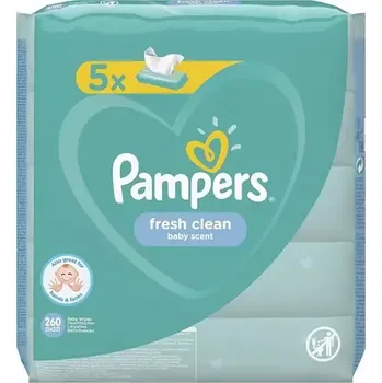 Dětský vlhčený ubrousek Pampers Fresh Clean dětské vlhčené ubrousky 5 x 52 ks (8001841078137)