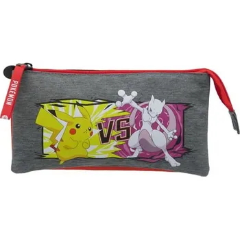 Penál Pokémon penál se třemi kapsami - Pikachu a Mewtoo
