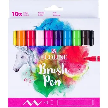 Sada štětcových fixů Ecoline Bright - Talens - 10 ks