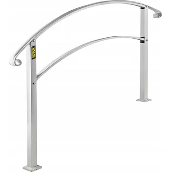 Zábradlí Venkovní zábradlí ke schodům 1-3 stupně ocelové bílé - balkon terasa zahrada