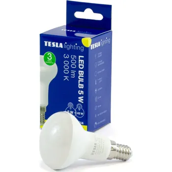 Žárovka TESLA lighting Tesla - LED žárovka Reflektor R50, E14, 4,8W, 230V, 470lm, 25 000h, 3000K teplá bílá, 240st