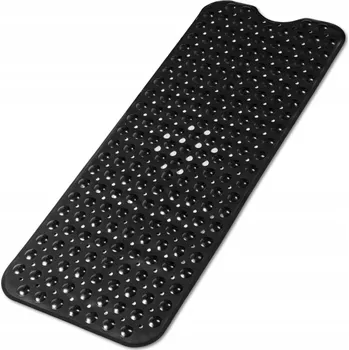 Protiskluzová podložka Prostiskluzová Podložka do sprchy, vany, koupelnová, černá, Přísavky, 100x40 cm