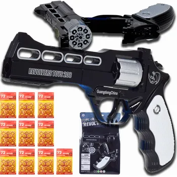 Dětská zbraň PISTOLE NA KAPSLÍKY SLEPÉ NÁBOJE DÁREK 10x72ks KOVOVÝ REVOLVER PRO DĚTI