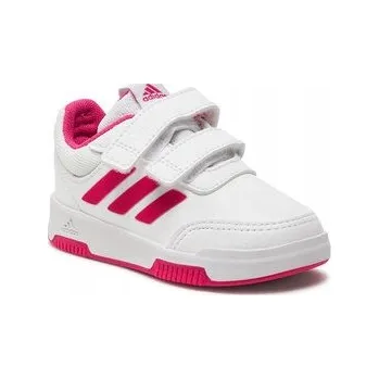 Dívčí tenisky Adidas Sportovní boty Na Suchý Zip, Eko Kůže, bílé TENSAUR GW6468, velikost 20