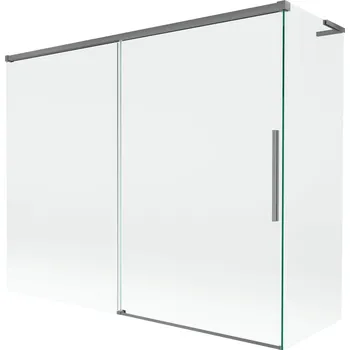 Vanová zástěna Mexen Rox L 2dílná posuvná vanová zástěna 190 + 80 x 150 cm, průhledná, stříbrná - 8C9L-190-080-95-00