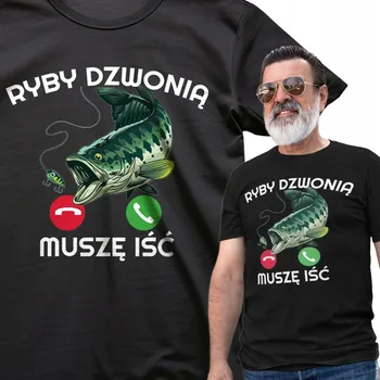 Pánské tričko PÁNSKÉ RYBÁŘSKÉ Tričko 100% BAVLNA DÁREK DÁREK RYBY VOLAJÍ